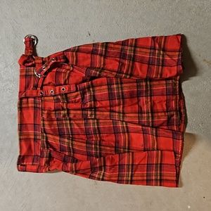 Women's small red plaid skirt-great for Christmas!